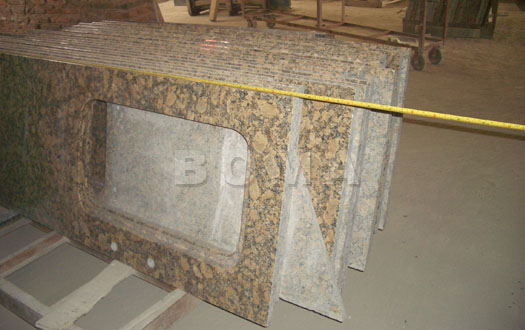 Giallo Fiorito Countertop wt undermount sink cutout